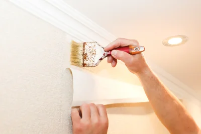 Pose de papier peint à Vinassan — revêtements muraux et toiles de verre